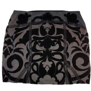 Free People Burn out velvet lace trim mini skirt L 34"